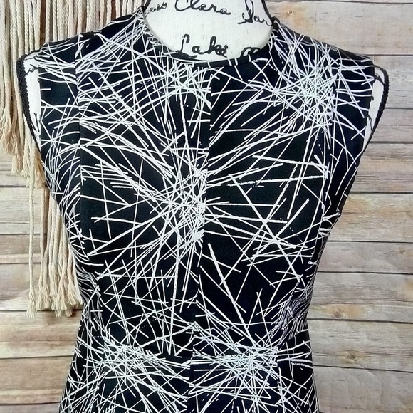 Diane Von Furstenberg | ‘Madyson’ Silk Print Structured Fit & Flare Mini Dress - Picture 3 of 9